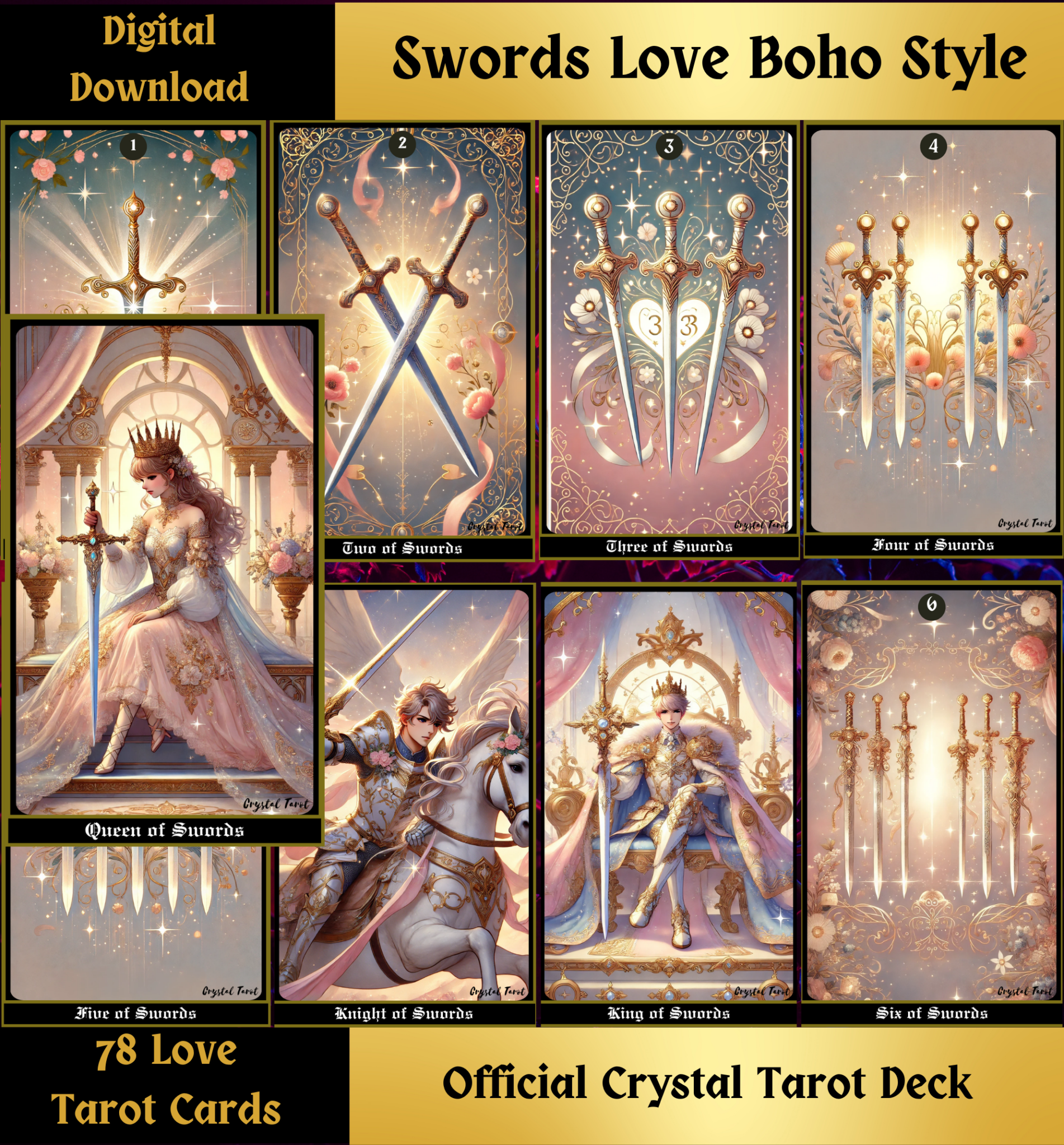 78 Barajas de Tarot del Amor para Imprimir | Formato Digital - Cartas Tarot
